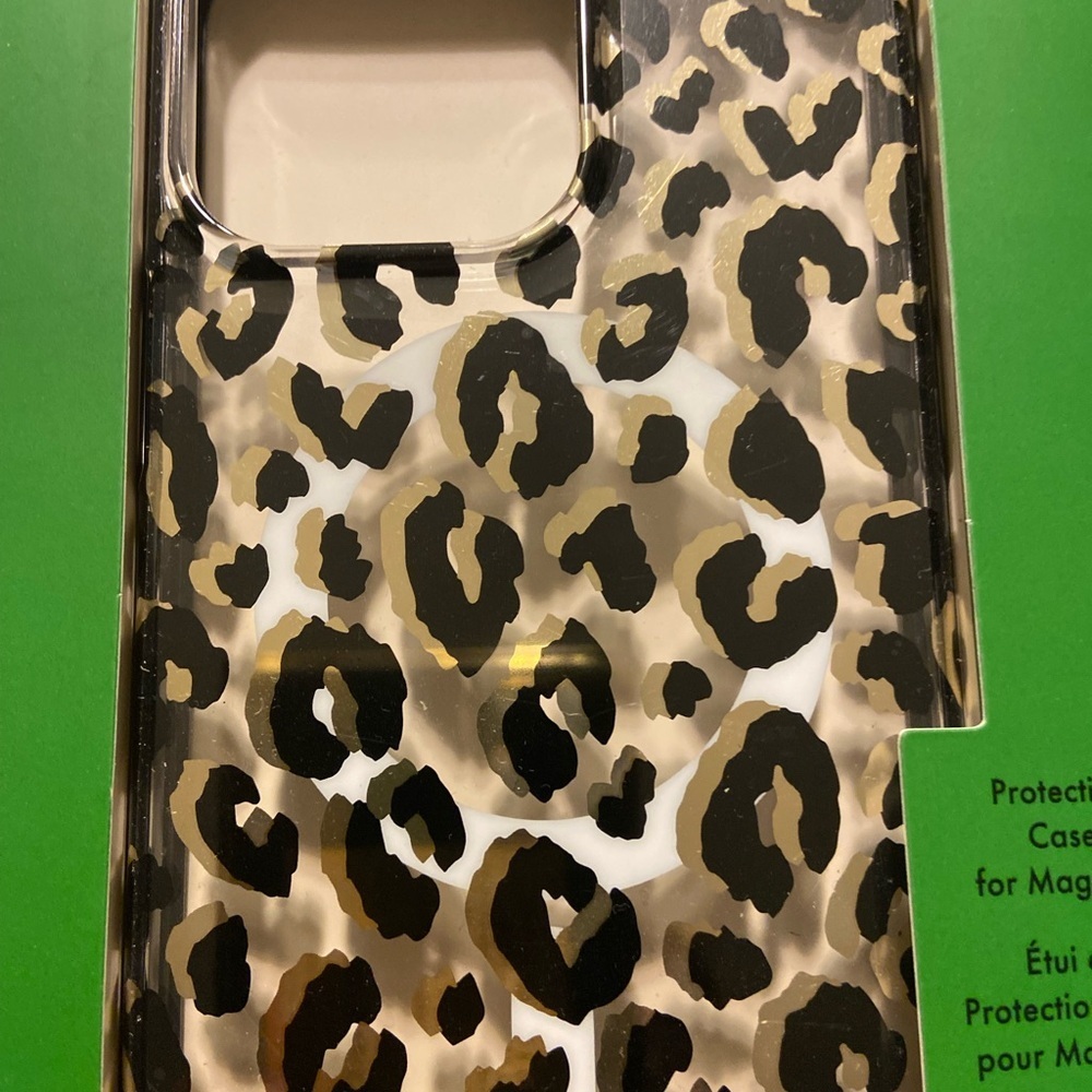 Kate Spade Black and White Leopard Print Phone Case - Picture 5 of 10